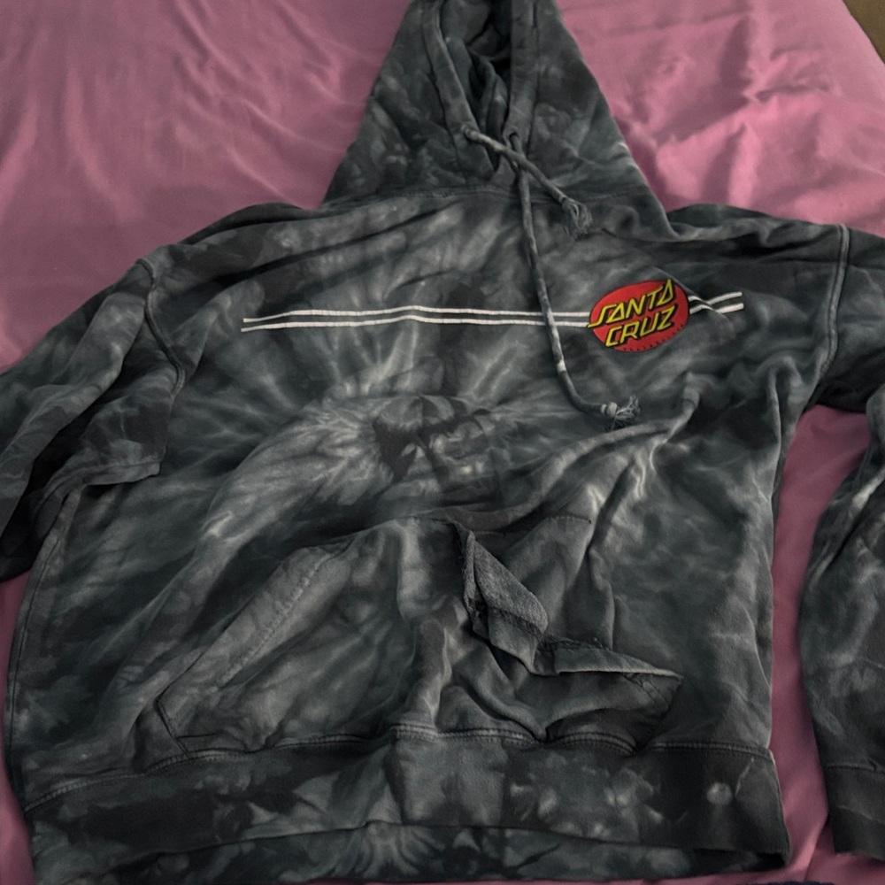 Santa Cruz Skateboards Gray Tie-Dye Hoodie